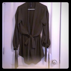 Army green colored romper. Perfect for summer.